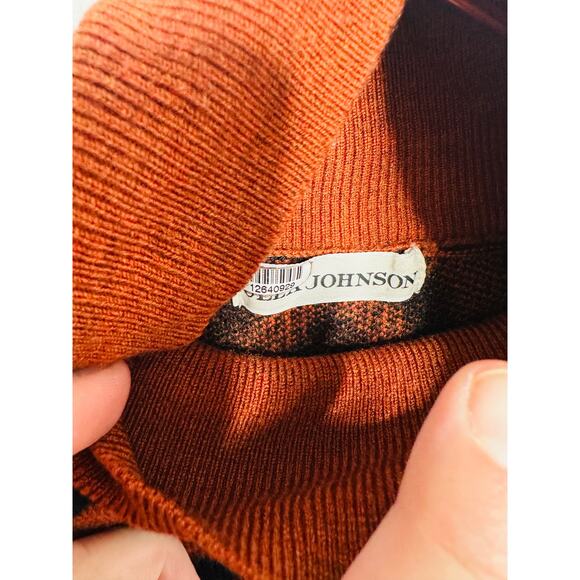 ULLA JOHNSON Red Black Zebra Printed 100% Merino Wool Puff Sleeves Joni Dress M - Picture 8 of 16